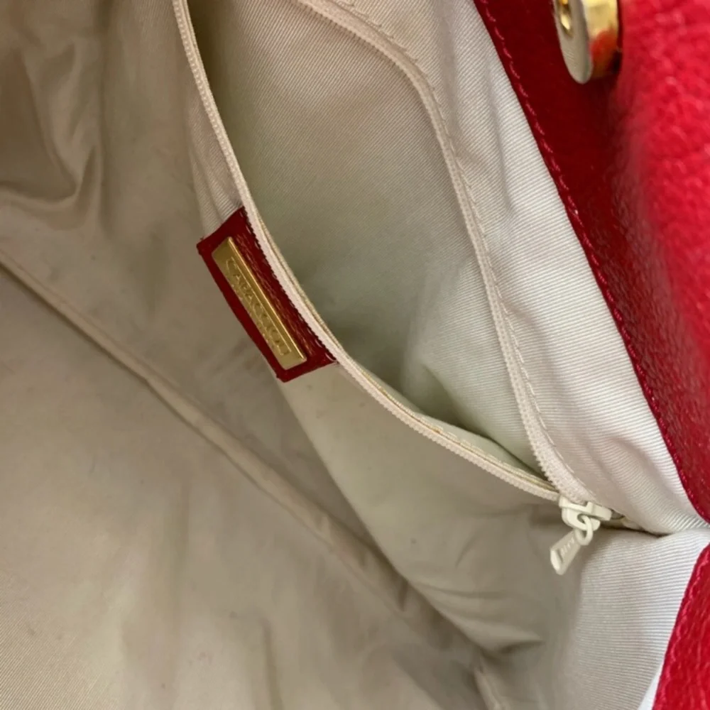 Carpaccioli Red Leather bucket bag
